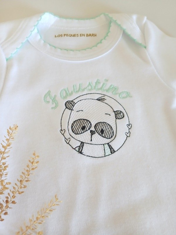 Producto - Body panda verde agua - 1