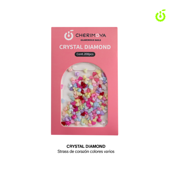 Producto - DECORACION CHERIMOYA CORAZONES DE COLORES
