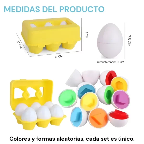 Producto - JUGUETE HUEVERA ENCASTRABLE PARA BEBÉS - 6 HUEVOS - 5