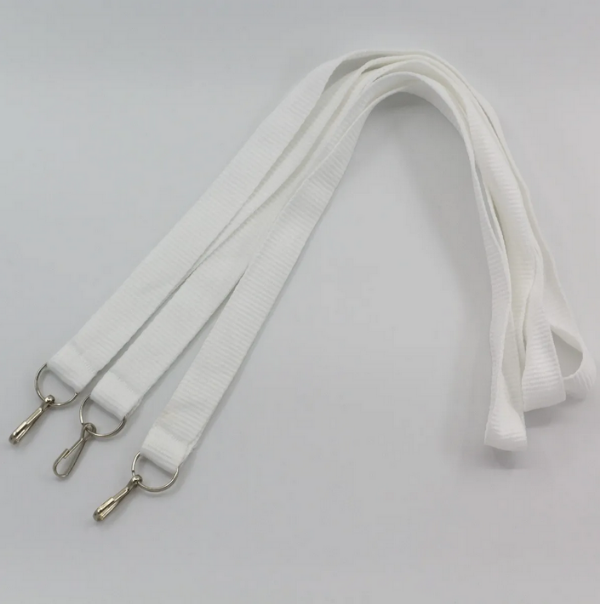 Producto - Lanyards llaveros blancos.