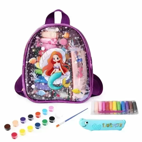 Producto - Mochila infantil + set de arte (varios diseños)  REMATE DE STOCK