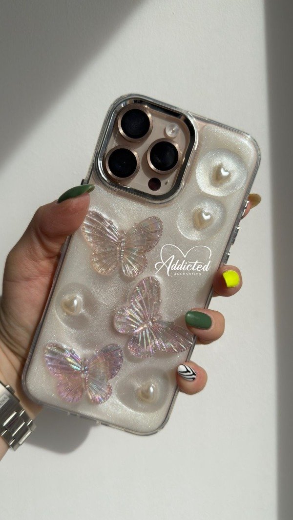 Producto - Case mariposas 3D lila