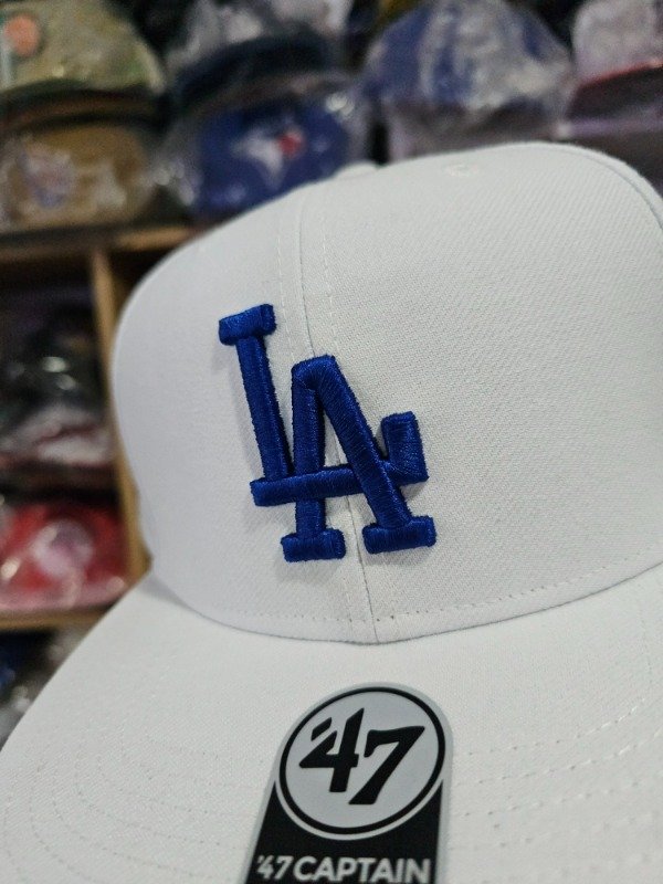 Los angeles dodgers white '47 brand captain snapback collection — imagen 2