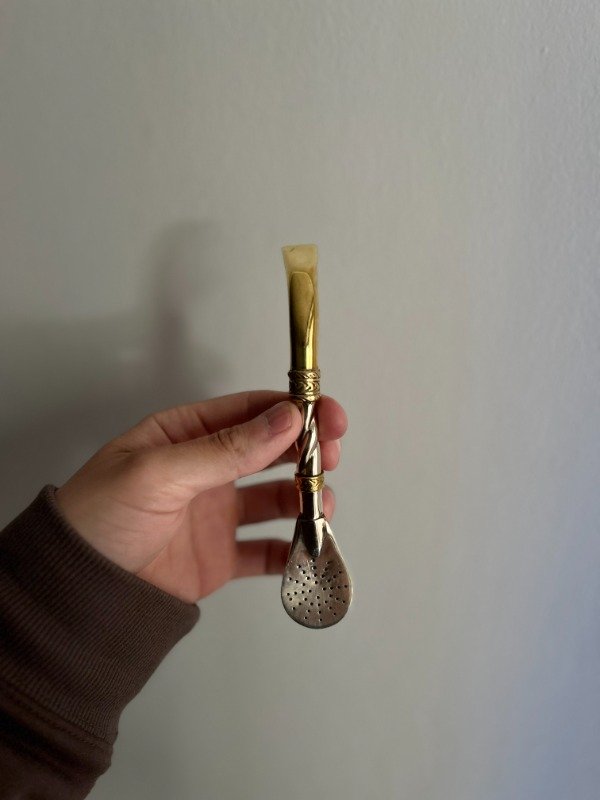 Producto - Bombillon de alpaca pico de loro-bronce (mini) - 3
