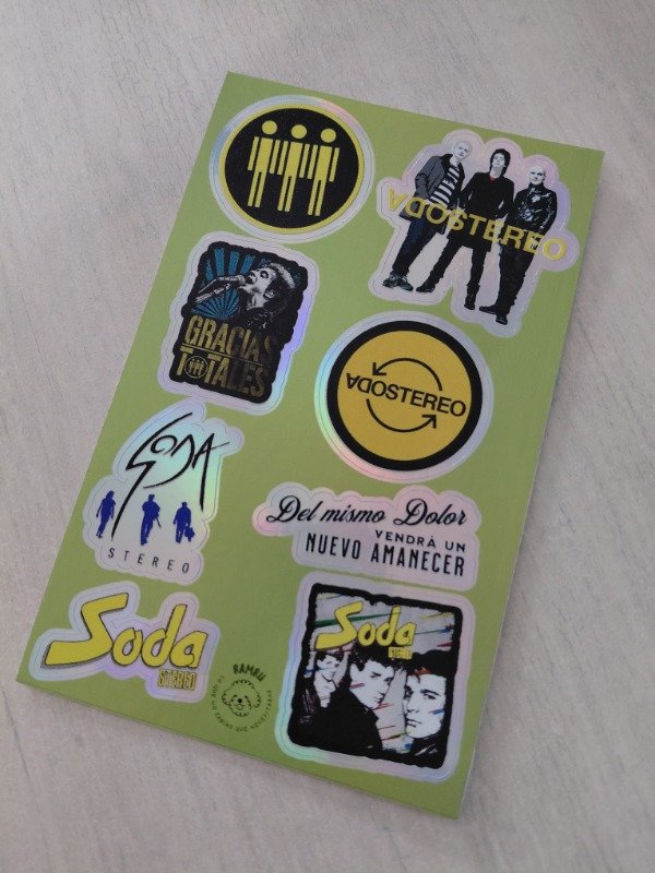 Producto - Planchitas de stickers - Soda Stereo