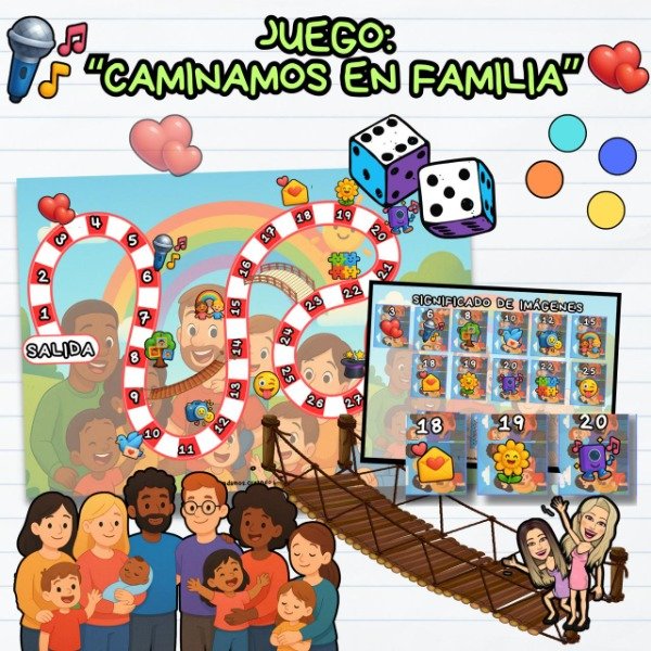 Producto - JUEGO DE RECORRIDO. CAMINAMOS EN FAMILIA. DIA DE LAS FAMILIAS
