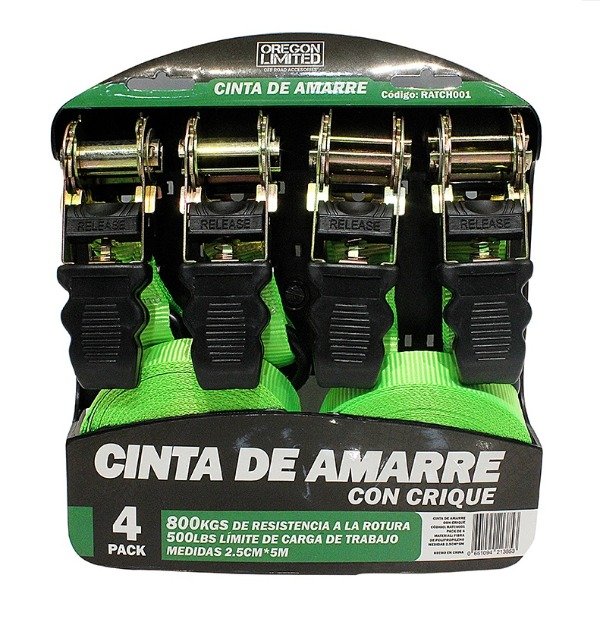 Producto - KIT X 4 CINTAS DE AMARRE CON CRIQUE OREGON TRAKA