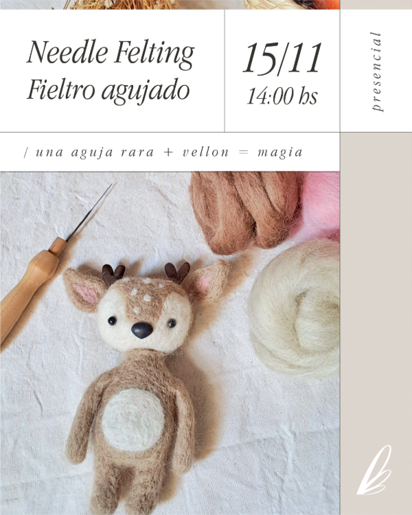 Producto - Workshop de Needle Felting - Fieltro agujado