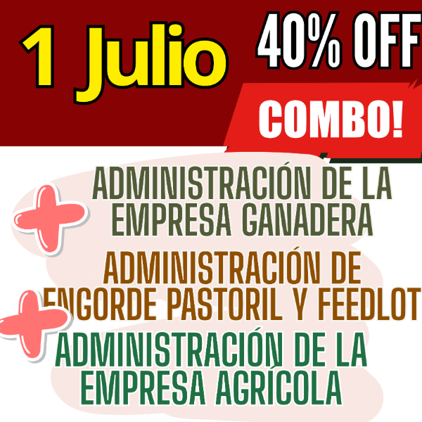 Producto - COMBO 3 CURSOS: Admin Ganadera + Engorde Pastoril y Feedlot + Admin Agrícola