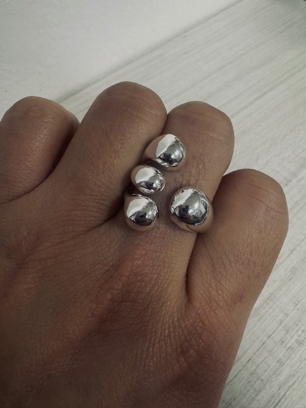 Producto - Anillo Abundancia Inflado Acero Blanco