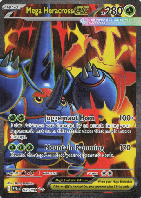 Producto - Mega Heracross ex (108/094) [Mega Evolution: Phantasmal Flames]