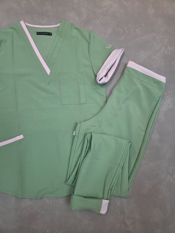 Producto - SELVA SPANDEX (Verde detalle Rosa)