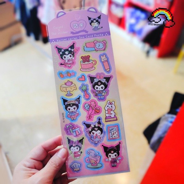 Producto - PLANCHAS DE STICKERS GLITTER KUROMI