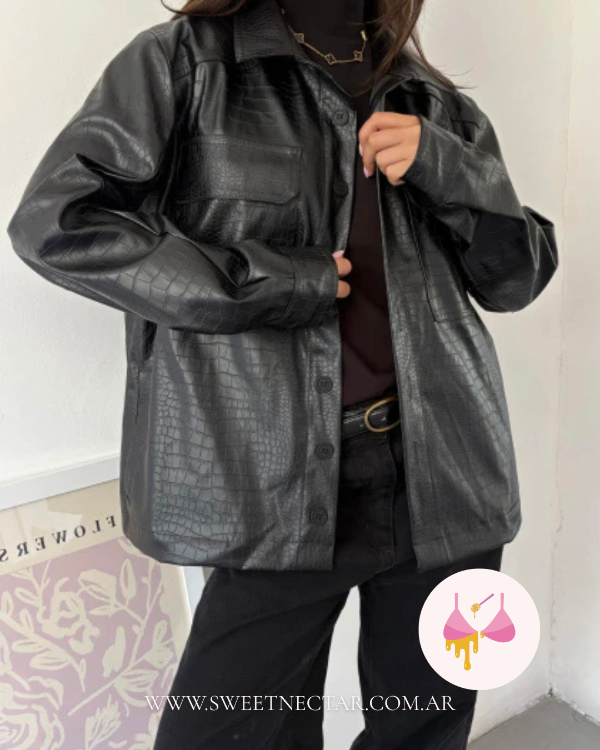Producto - Chaqueta Croco Negra [PREVENTA]