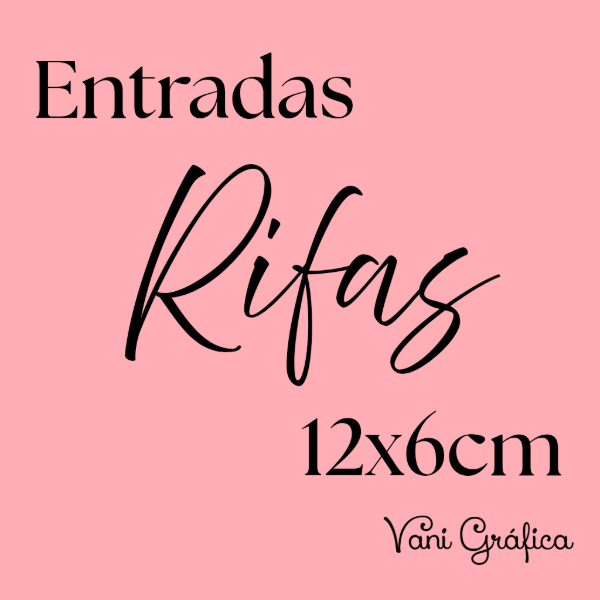 Producto - Entradas o rifas - 12x6 cm
