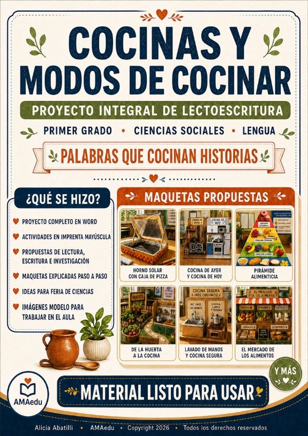 Producto - Feria de Ciencias - COCINAS Y MODOS DE COCINAR (Primer Grado)