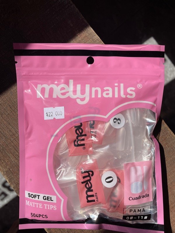 Producto - Tips CUADRADAS para soft gel MELY 504 prelimados