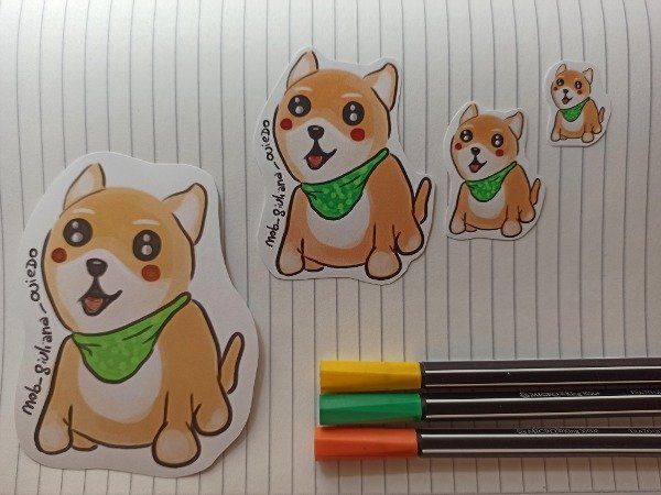 Producto - Sticker Perrito con pañuelo PEQUEÑO