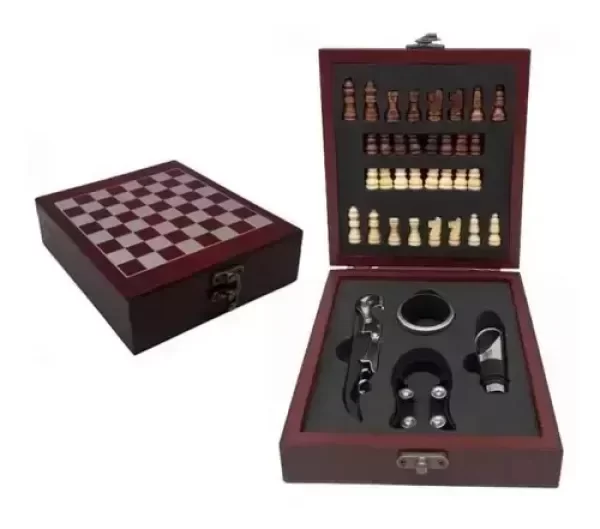 Producto - Set Vino X4 + Ajedrez