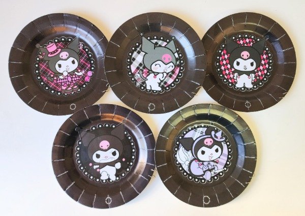 Producto - Kuromi Plato Descartables X 5 Unidades