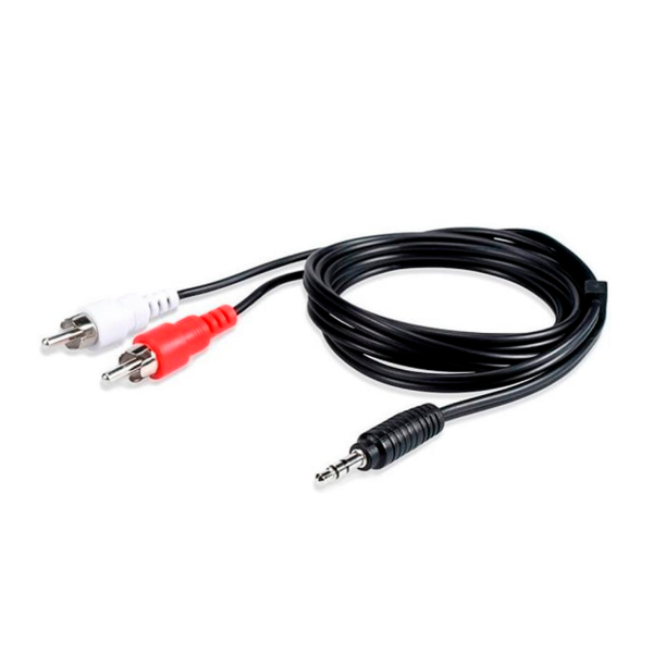 Producto - Cable audio y video - auxiliar mini plug a 2 RCA-CAB-46011   1.5MTS - 1