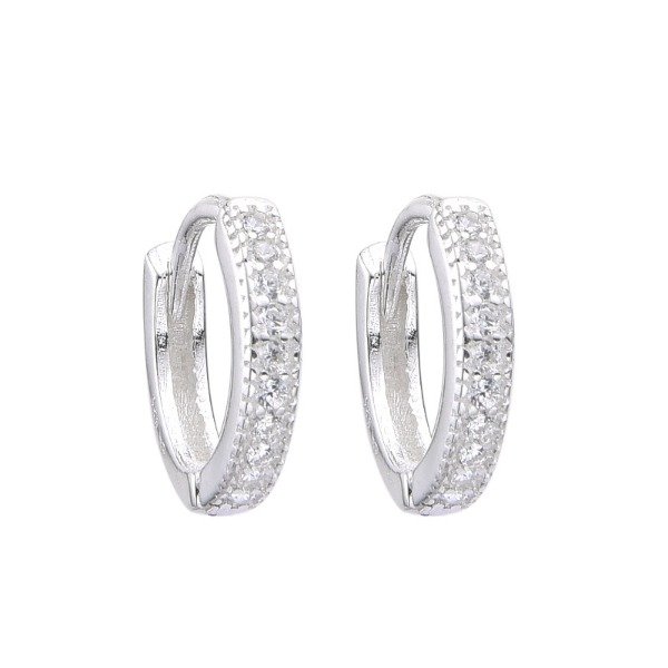 Producto - Argolla 10mm con piedritas engarce clásico