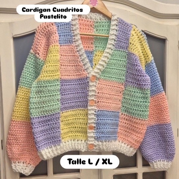 Producto - Cardigan Cuadritos pastelito