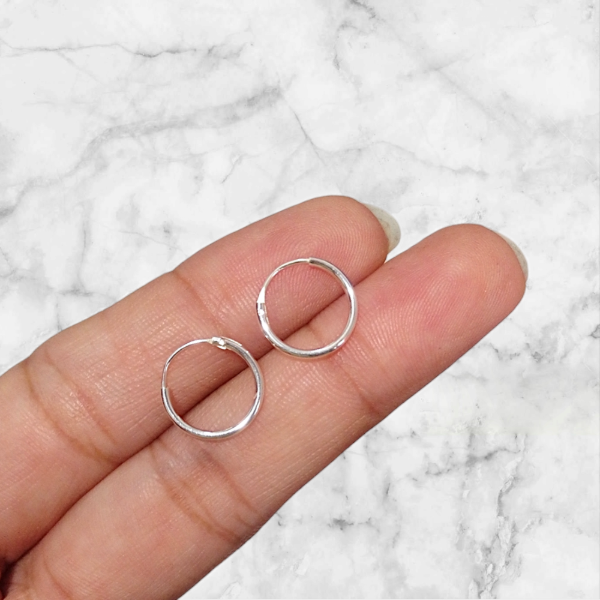 Producto - Aros argollas lisas 1,2cm PL 300059