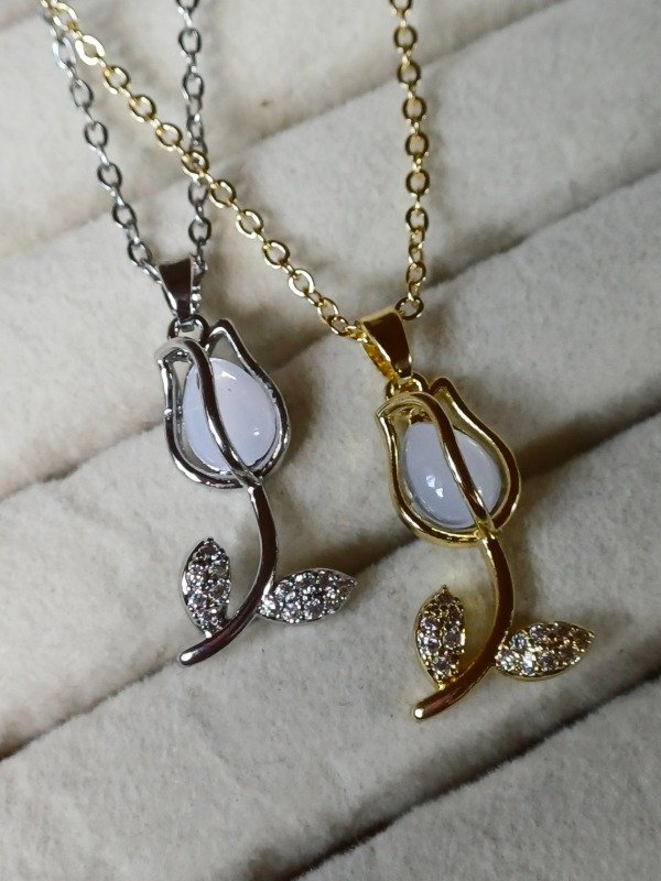 Producto - Collar tulipan (DORADO)