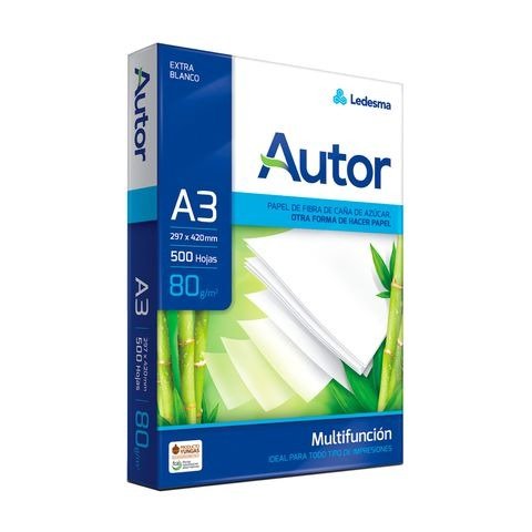 Producto - RESMA A3 80GRS/M2 500 HOJAS AUTOR