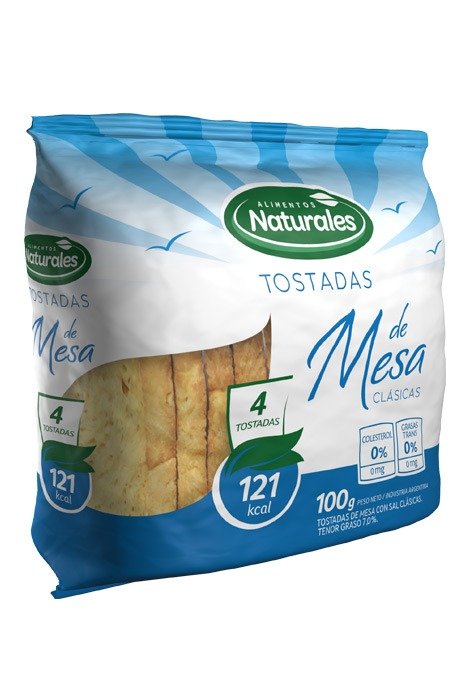 Producto - Tostadas de Mesa con Sal Clásicas 100g. Caja x 24 u.