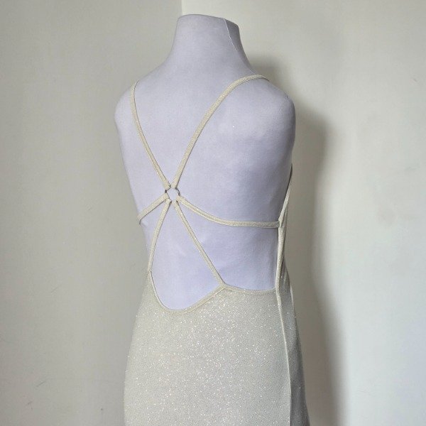 Producto - Vestido con glitter espalda descubierta Beige S/M