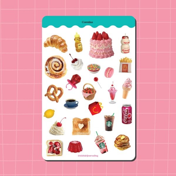 Producto - Stickers Comidas - Snack Lovers