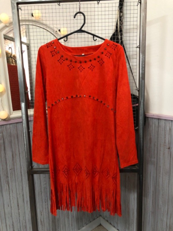 Producto - Vestido gamuzado// mandarina// talle M