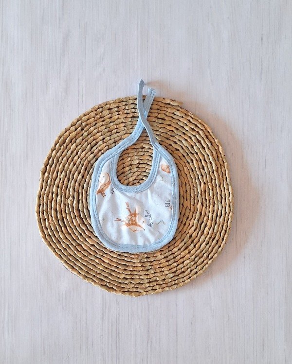 Producto - Babero RN Doble Algodón Bambi Celeste