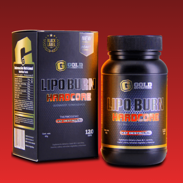 Producto - Lipo Burn Hardcore 120capsulas GOLD NUTRITION