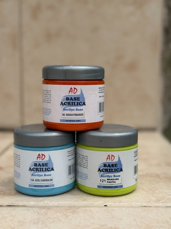 Producto - Pack x 3 unidades Bases Acrílicas (colores a elección)