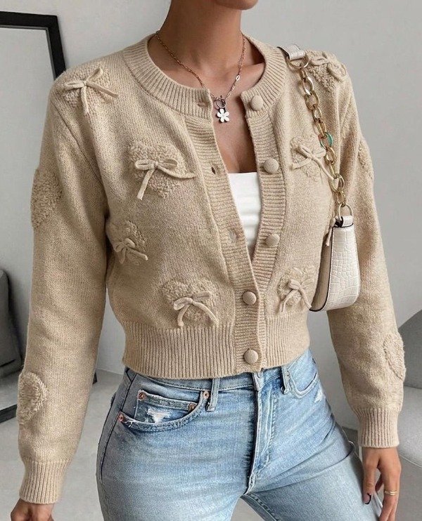 Producto - CARDIGAN BREMER CORAZON MOÑO PREMIUM MODA TOTAL MUJER