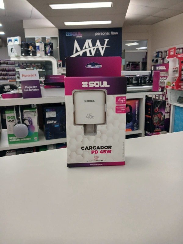 Producto - Cargador Viajero Fast Charge PD 45W SIN CABLE C Soul CVQ-USBPD45W