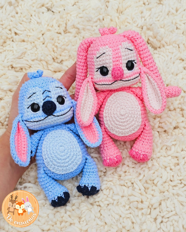 Producto - Pequeños Stitch y Ángel - Guía de tejido