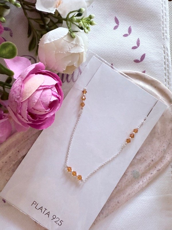Producto - Choker cristal naranja