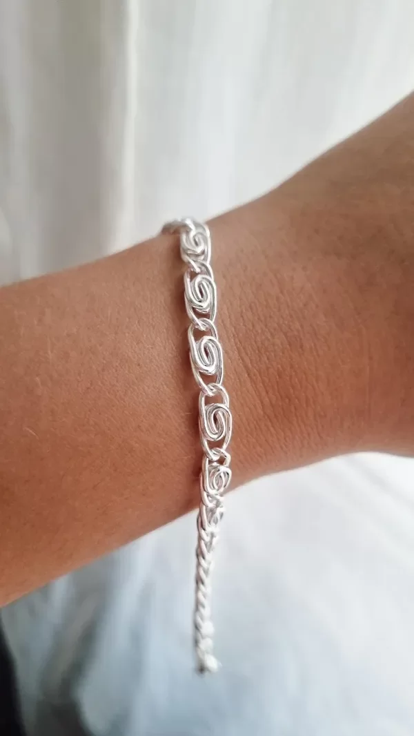 Producto - Pulsera caracol gruesa acero blanco