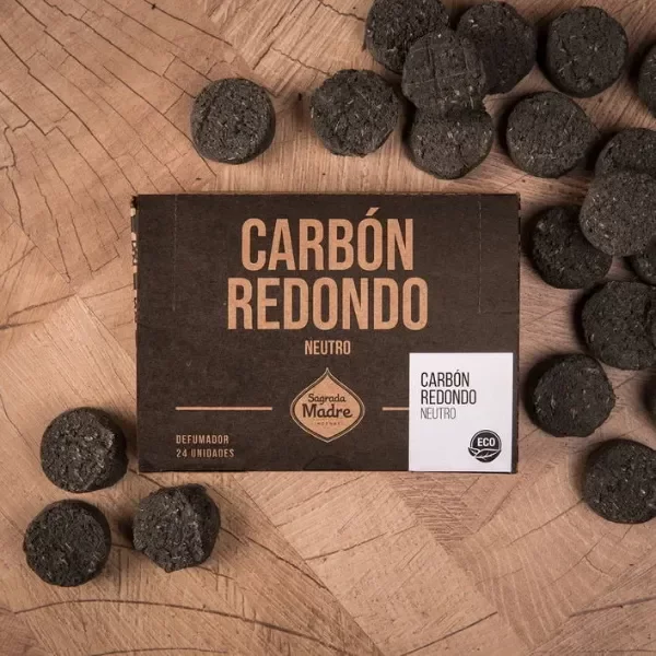 Producto - Carbon redondo neutro x 24 unid. Sagrada Madre