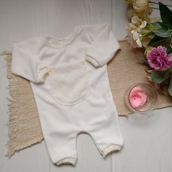 Producto - Romper blanco Lanilla NB