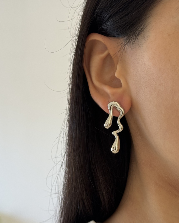 Producto - Aros Abstract Plateados