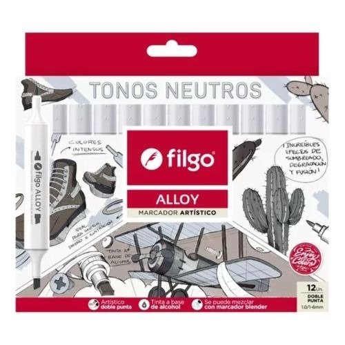Producto - MARCADORES FILGO ALLOY - TONOS NEUTROS X12