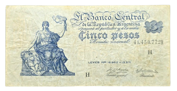 Producto - 5 Pesos Serie Progreso (Mazzaferri - Laurencena) Bott.1872 F+