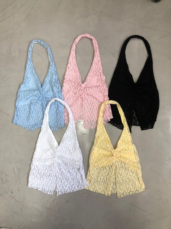 Producto - TOP ENCAJE PECHO FRUNCE