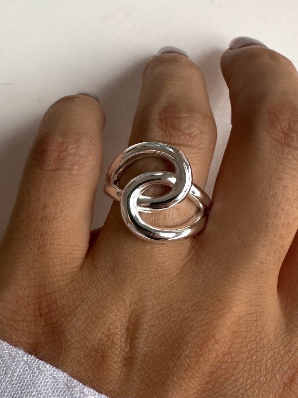 Producto - Anillo Manhattan Chunky Acero Blanco