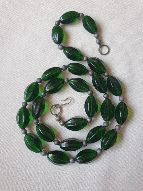 Producto - LUCERO Collar Cristal Verde Inglés Gallonado - 6